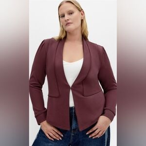City Chic Chocolate Shawl Collar Blazer Size 24 Label Says XXL